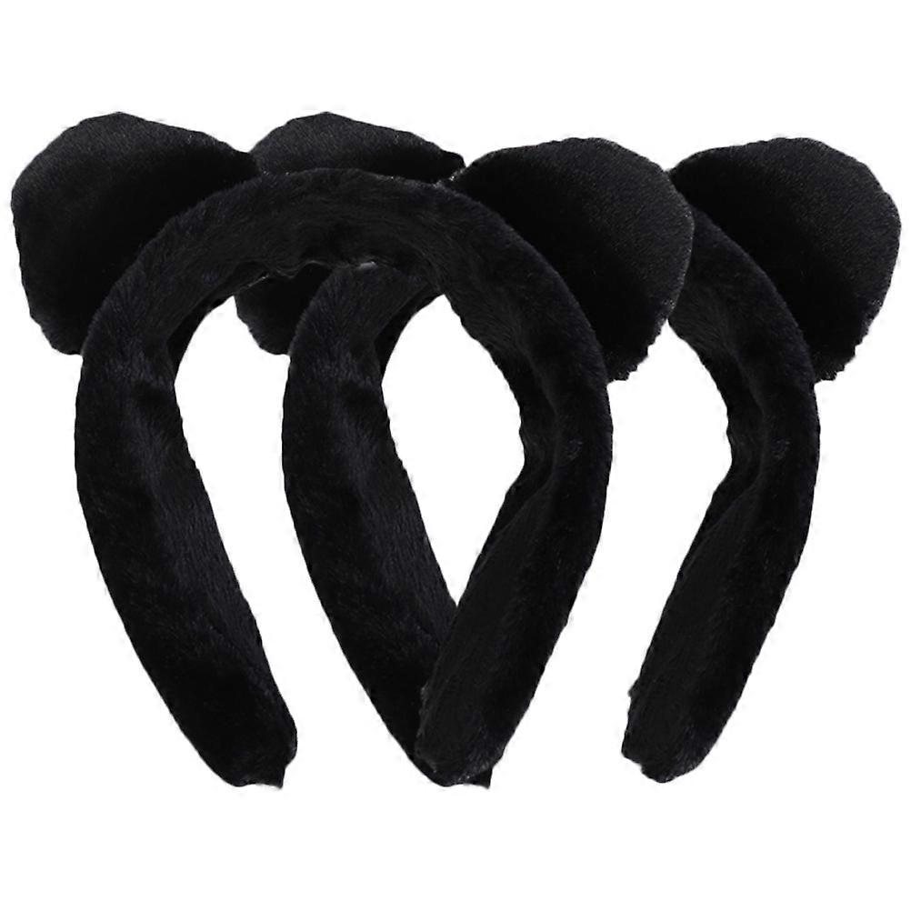 Plush Face Wash Headband for Women Black Soft and Comfortable with Absorbent Material Fits Most Adults