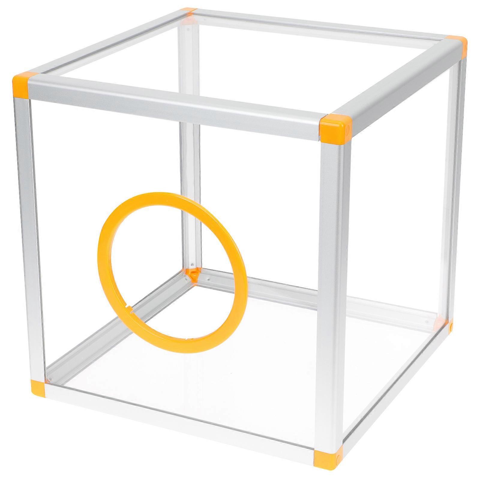 Läpinäkyvä akryylinen arpajaisrasia kotiin, jossa lippuaukko ja ensiluokkainen laatu 6,5x6,5x9 tuumaa