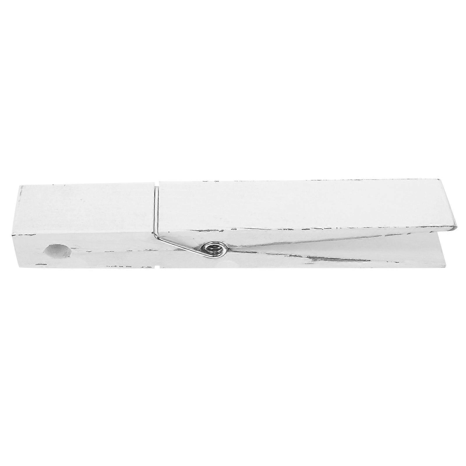 Wooden Giant Clothespin for Decor White Color Strong Clipping Design Versatile Use