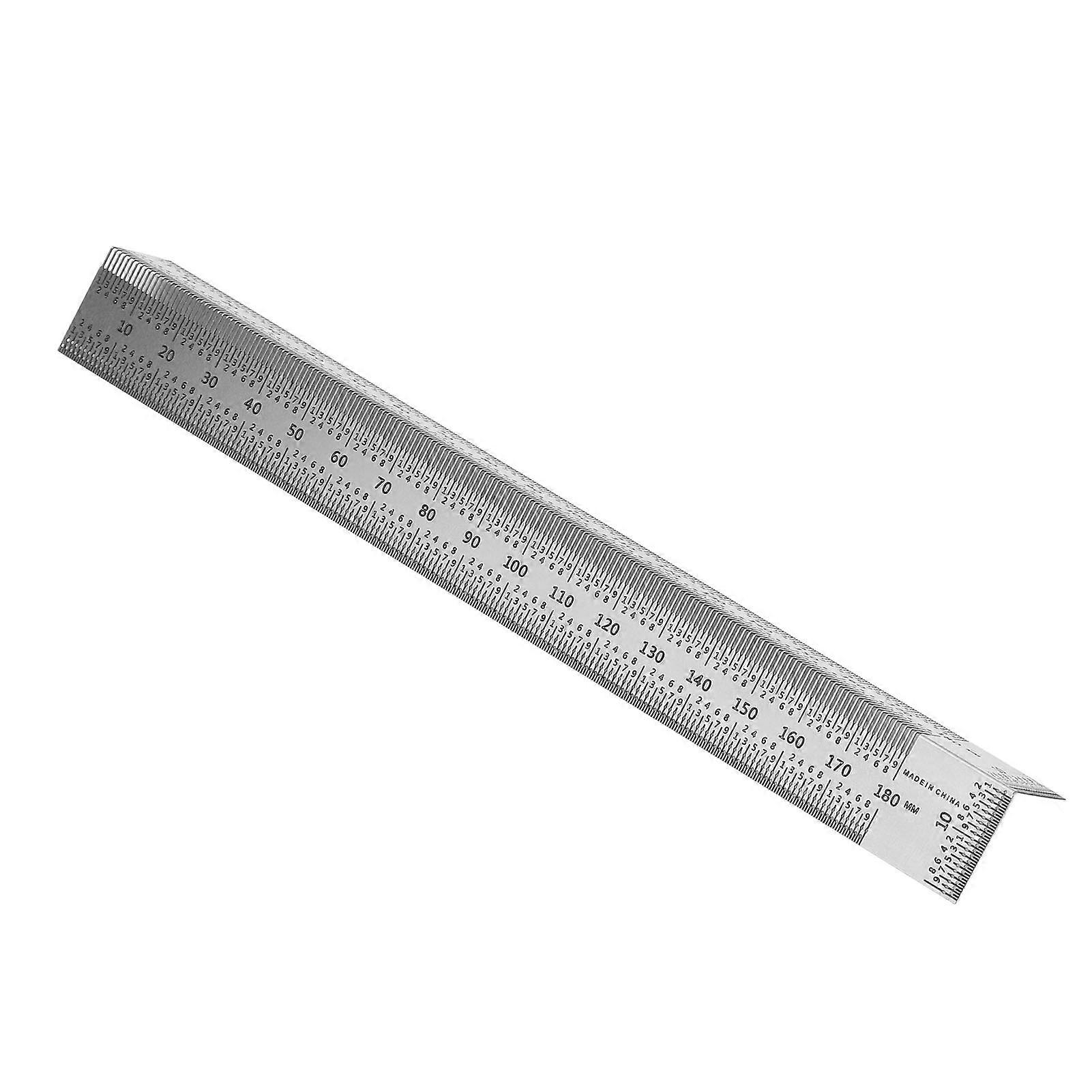Woodworking Right Angle Ruler High Accuracy Hole Scribing Ruler 180mm Line Marking Gauge Tool for Carpenter 