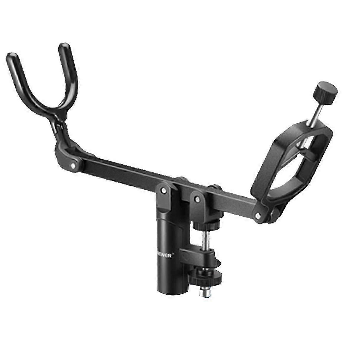 Mic Boom Pole Support Holder for Light Stand Boom Arm C Stand Metal Nonslip DSLR Video Microphone Mount Adapter