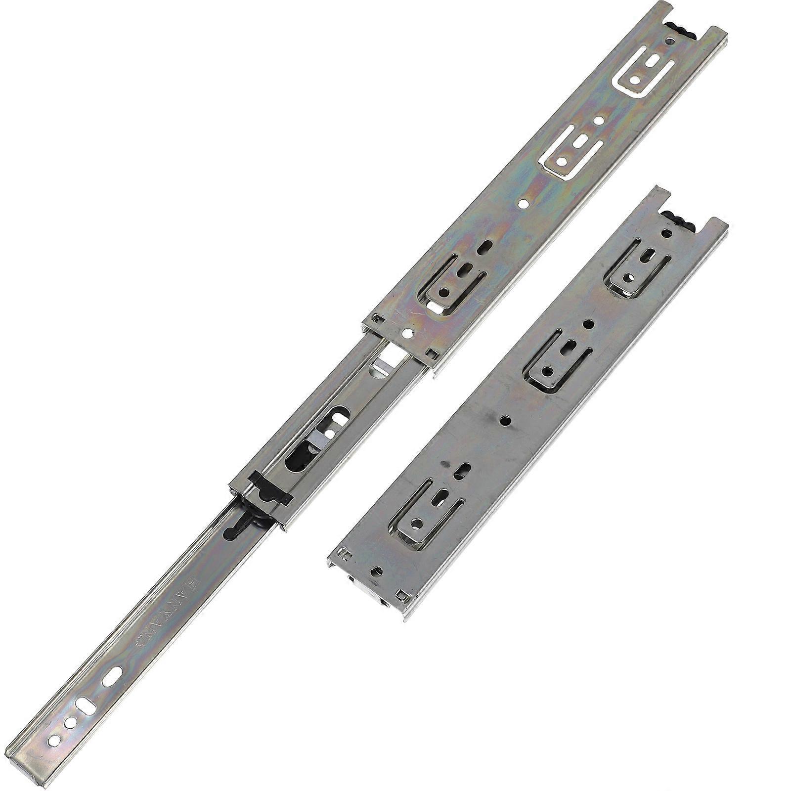 Drawer Slide Drawer Rail 10 Inch Accessory For Desk Bases Noiseless Operation 2Pcs