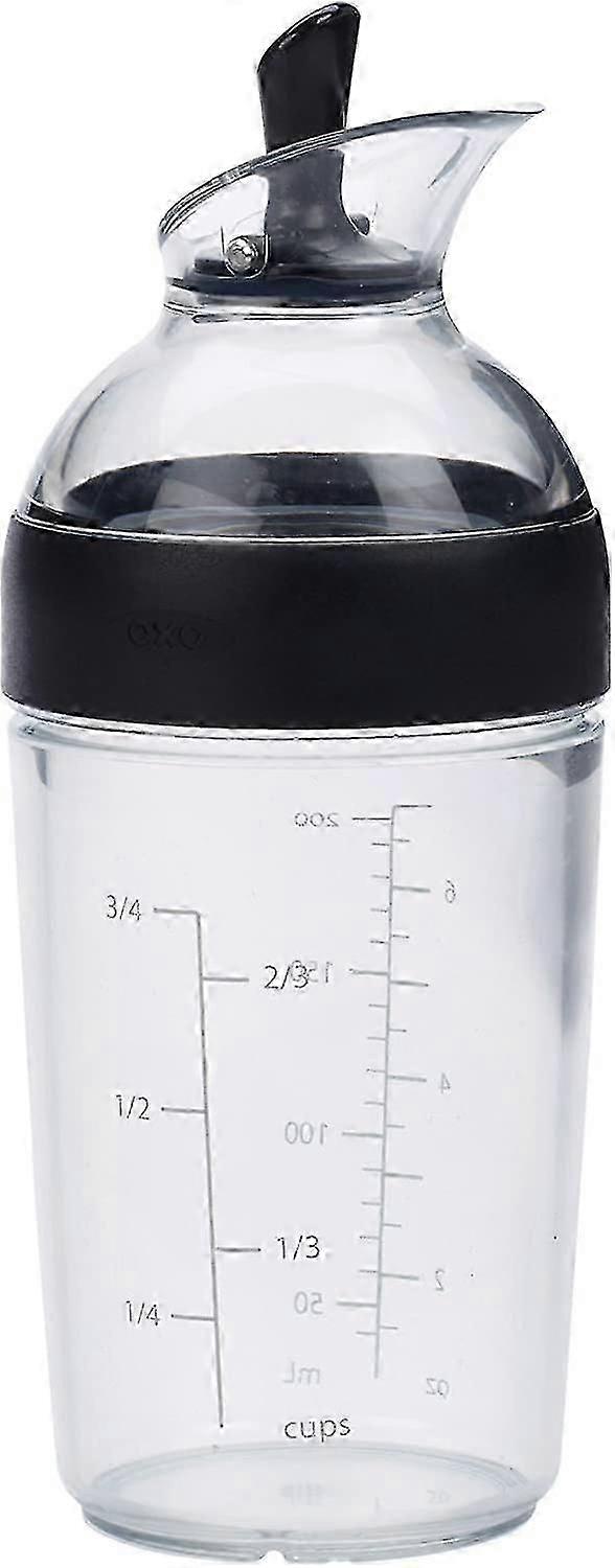 Compact Dressing Shaker - Salad Dressing Shaker - Clear Bottle - Black