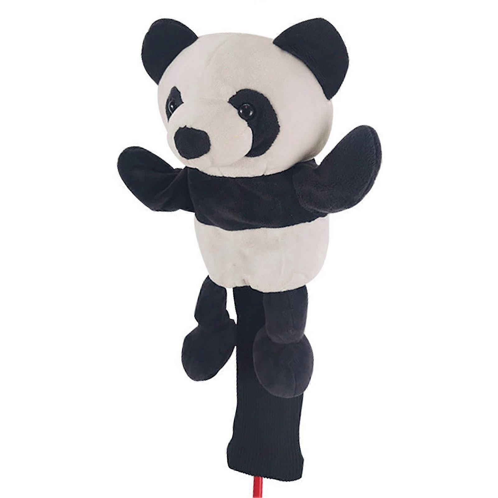 Golf Club Head Covers in Animal Shape - Plush Panda Headcovers for Driver, Fitted and Secure Golf Club Protection