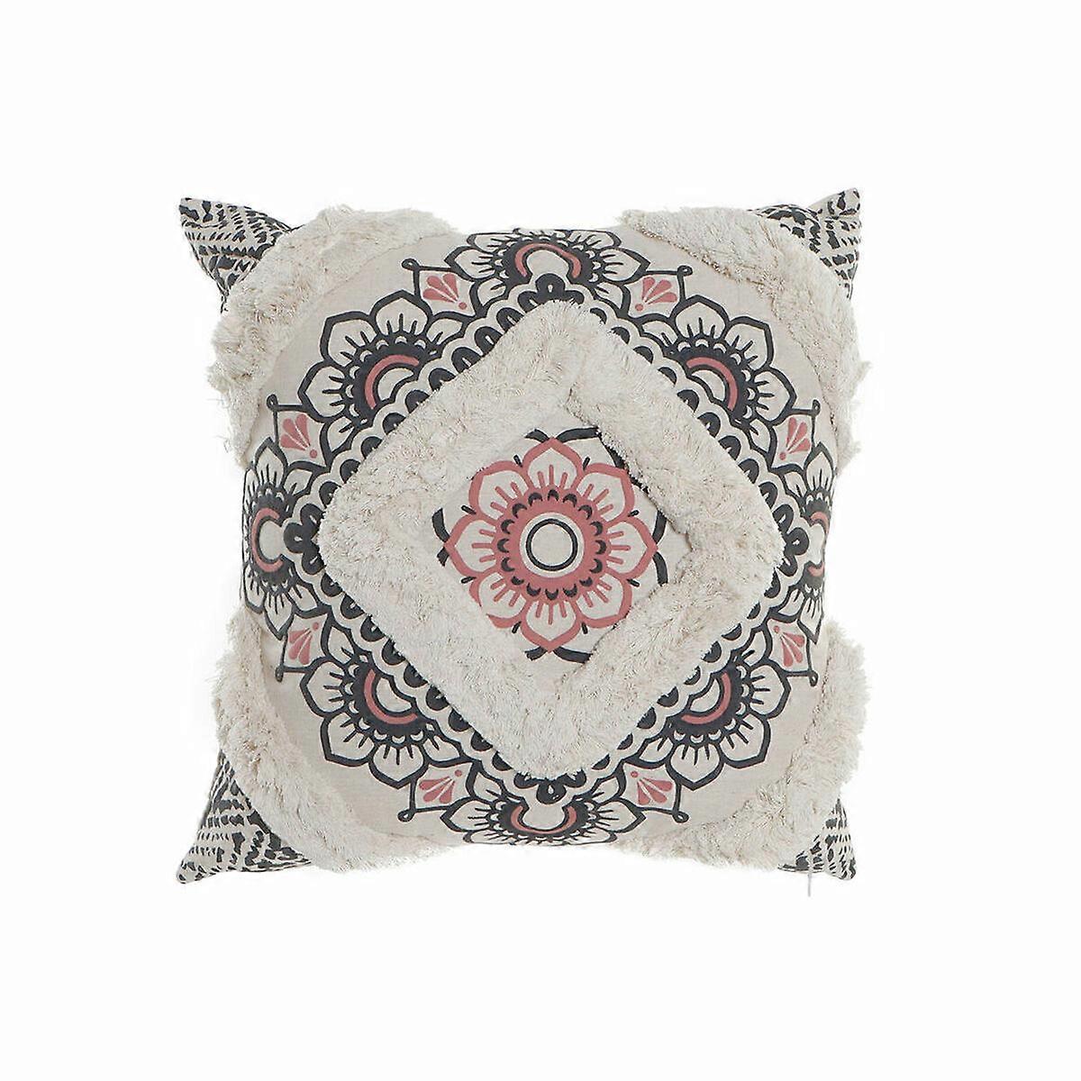 Cushion DKD Home Decor 8424001833795 White Black Checkered Colonial 45 x 10 x 45 cm
