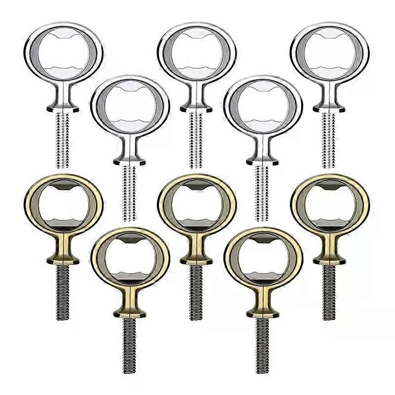 10Pcs Bottle Opener Blank DIY Beer Bottle Opener Stainless Steel Flat Bottle Opener Inserts Kit Beer Opener Hardware