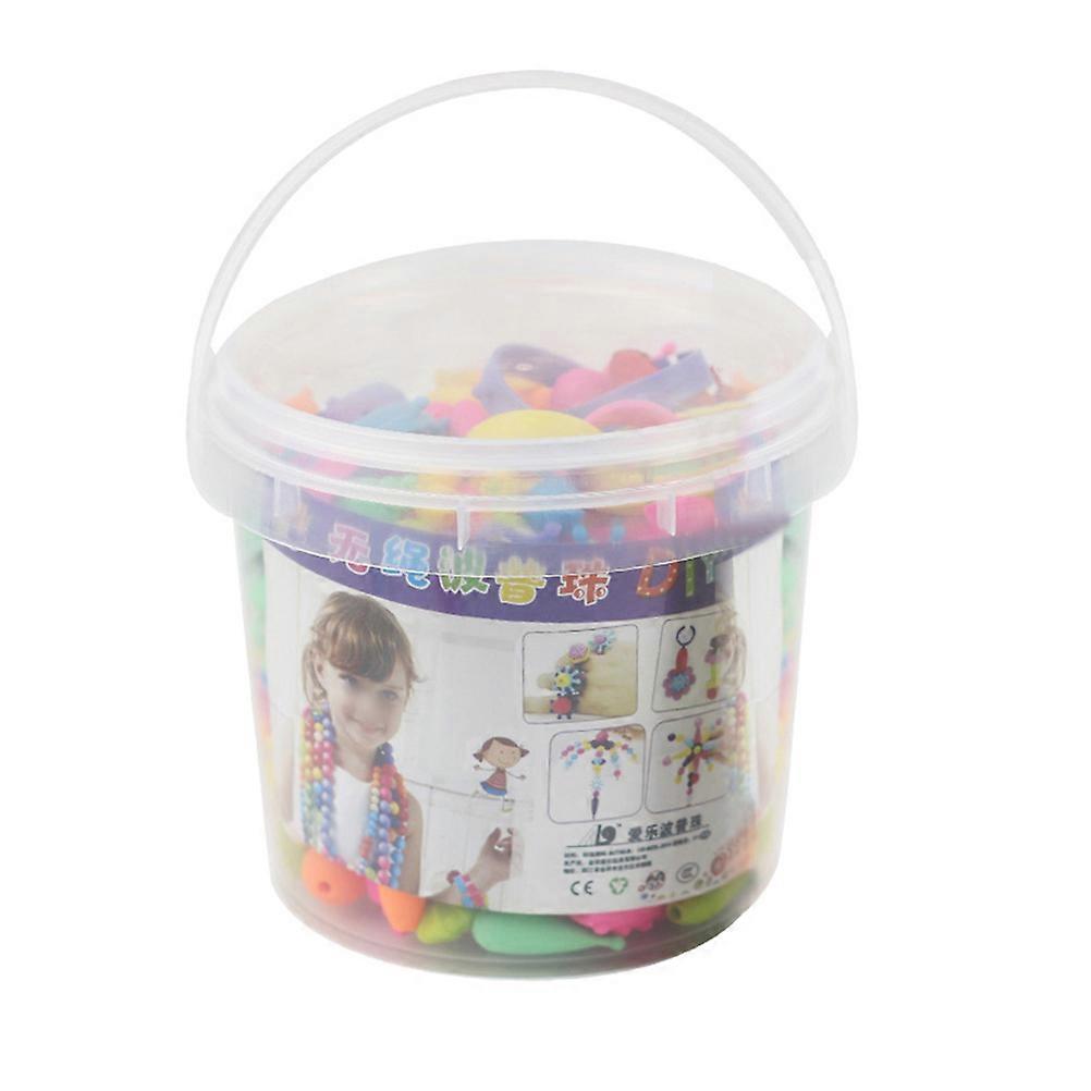 Educational 290Pcs Plastic DIY String Beads Jewelry Making Kits For Children And Girls With Unique Snap-Together Functionality