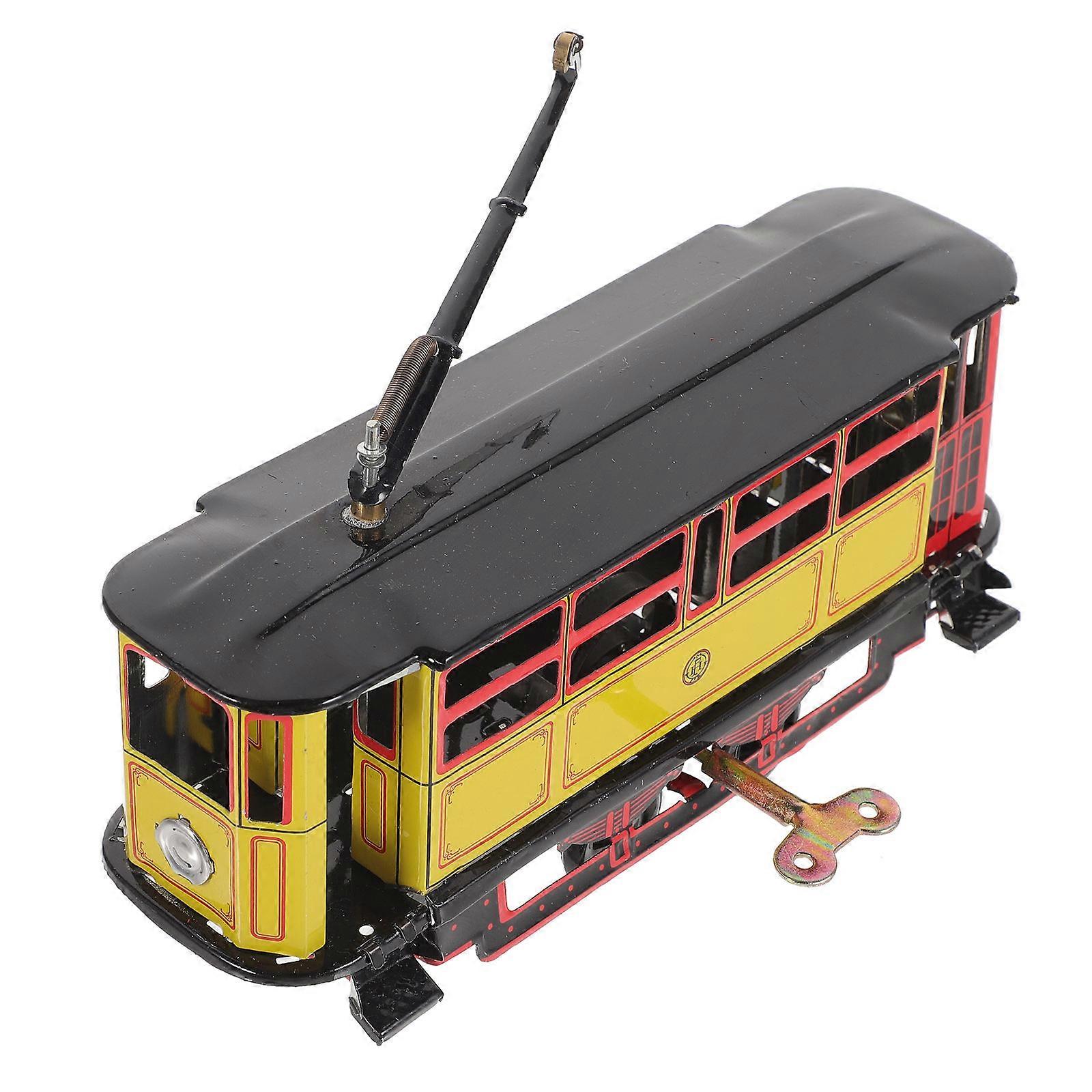 ビンテージワインドアップトロリーおもちゃクリエイティブメタル写真小道具