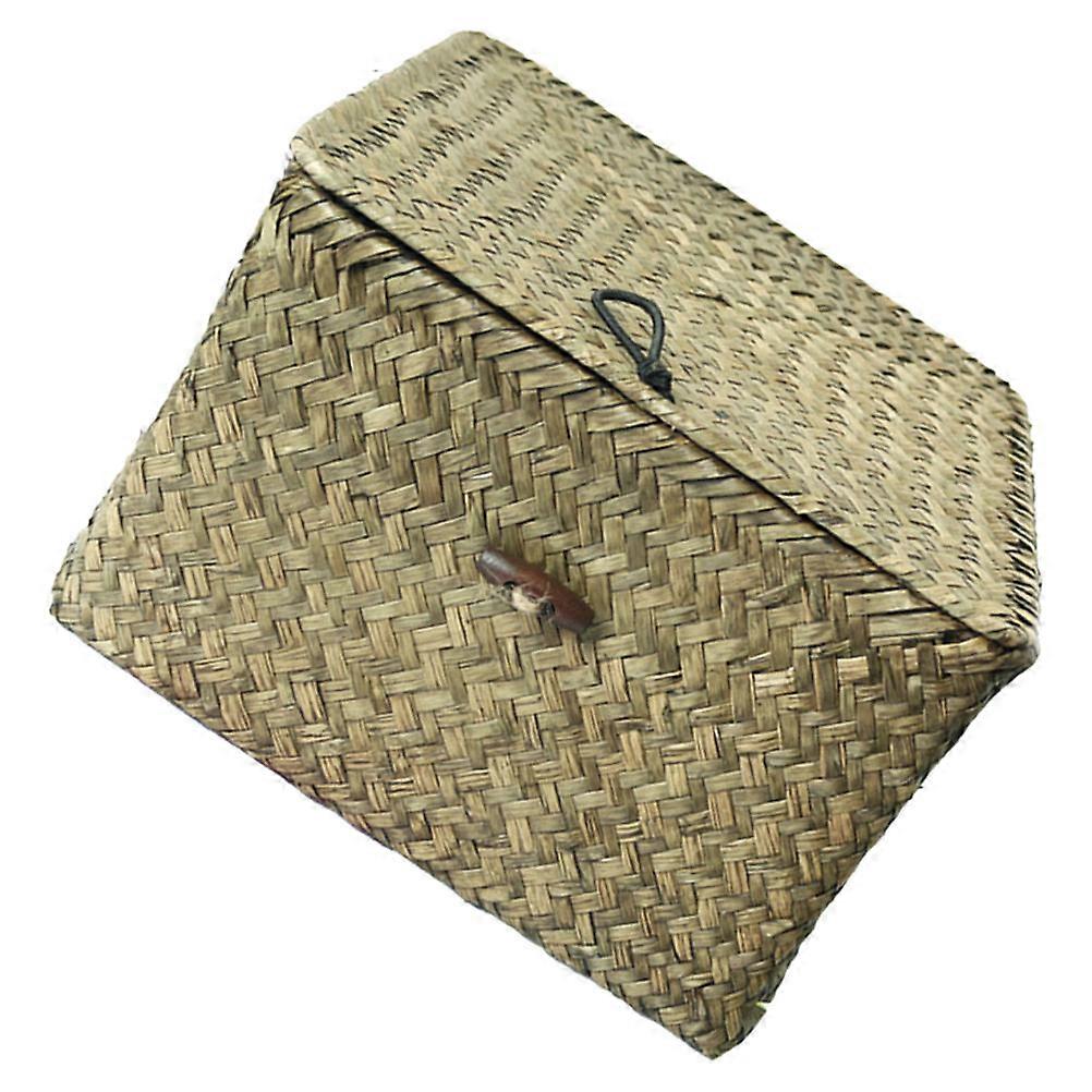 Cute Boxes Woven Storage Basket For Desktop Organizer Ideal For Housewarming Gift With Elegant Touch 1Pcs