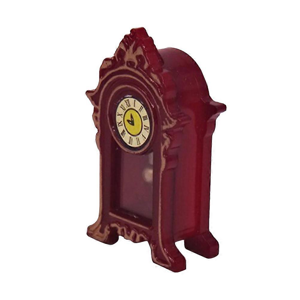 Vintage Style Micro Table Clock Decoration for Miniature Furniture Collectors & Dollhouse Kits