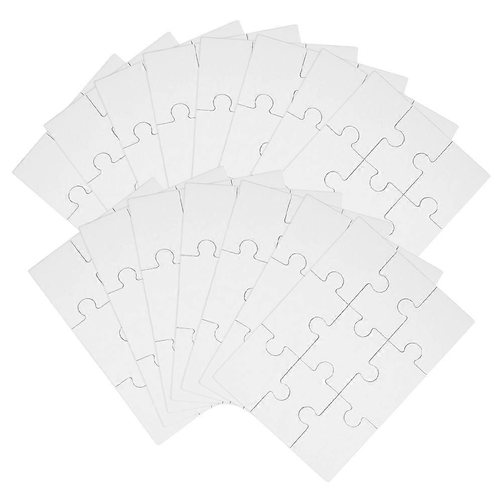 Blank DIY Paintable Puzzles   15 Sheets Unfinished Jigsaw Blanks for Drawing, Creativity, Imagination and Fine Motor Skills Development