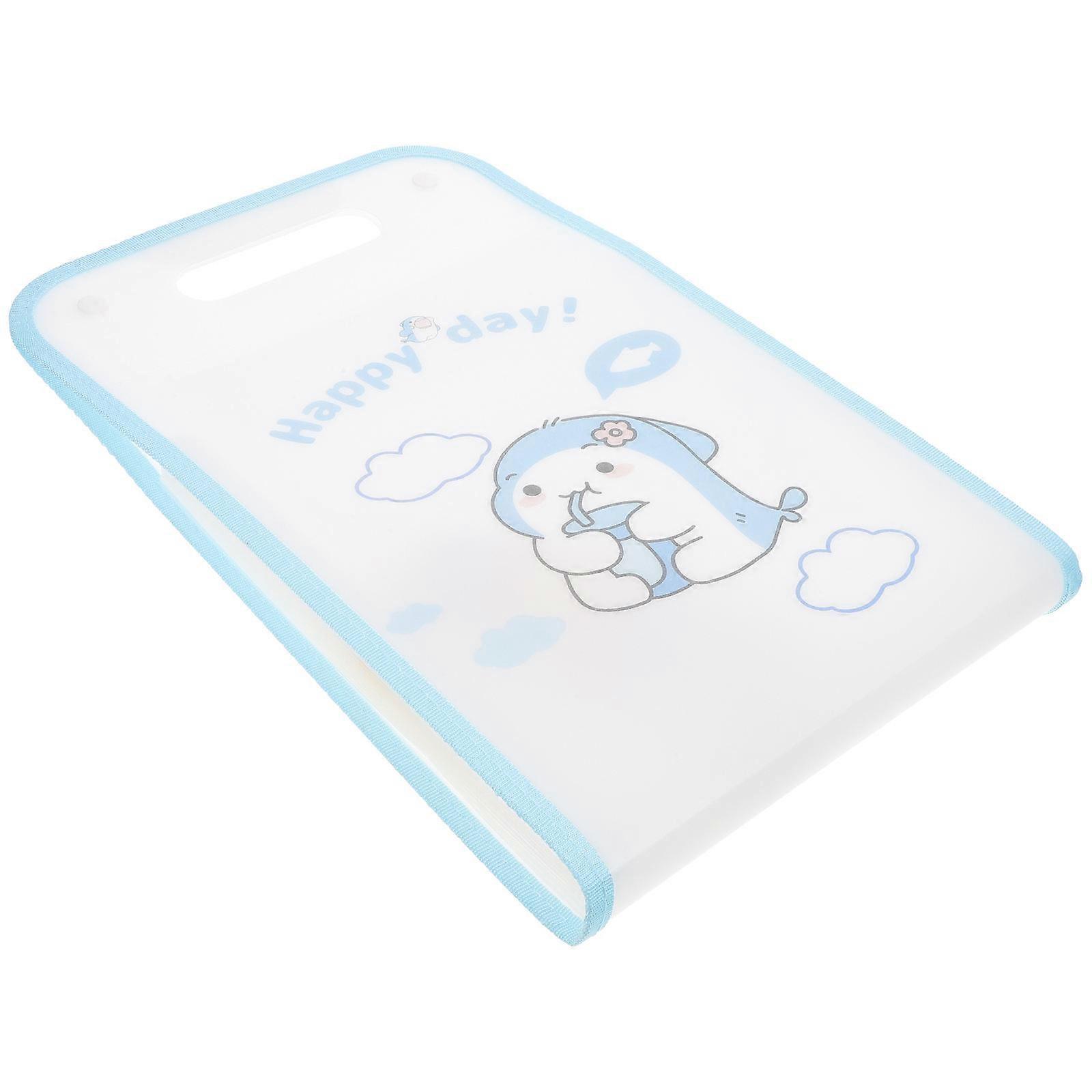 Cartoon Accordion Bag Waterproof Storage For Travel 36X24.1CM A4 Paper Holder 1Set