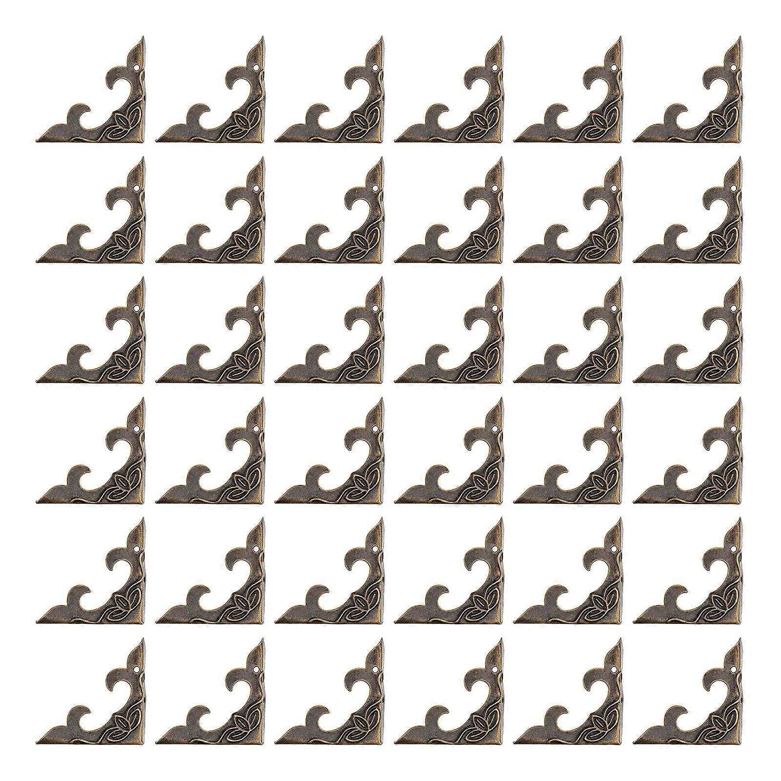 40Pcs Retro Corner Protectors For Book And Photo Album DIY Decoration With Durable Coffee Color Material