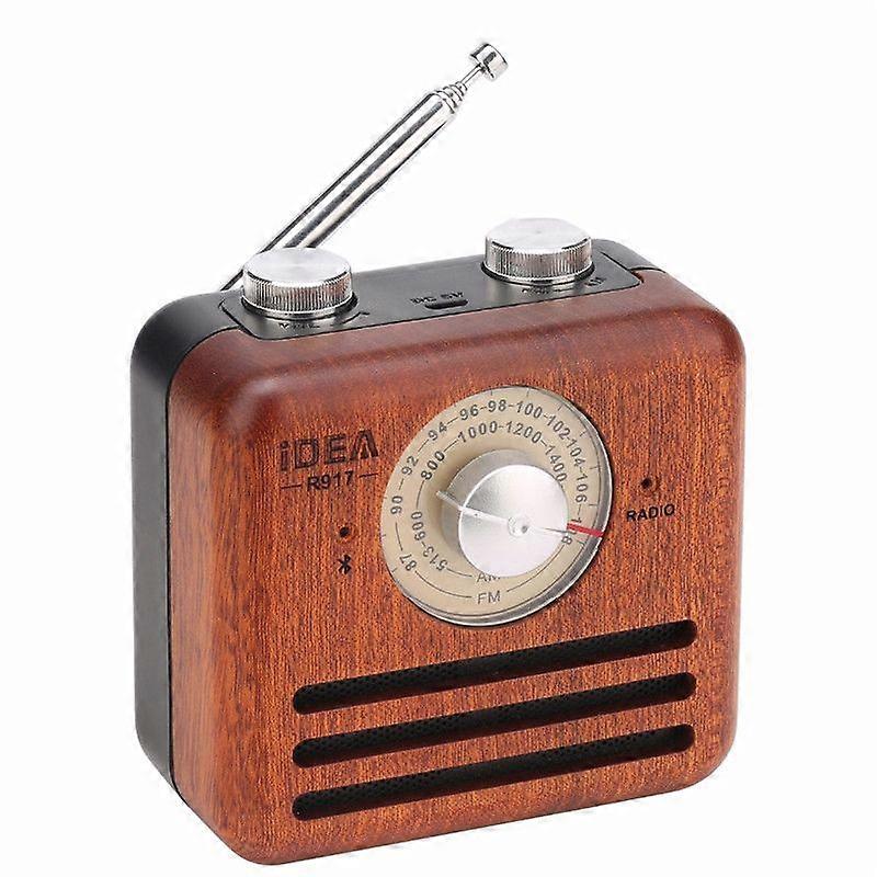 Retro Design Bluetooth Speaker with FM-Radio R917-A Light Brown