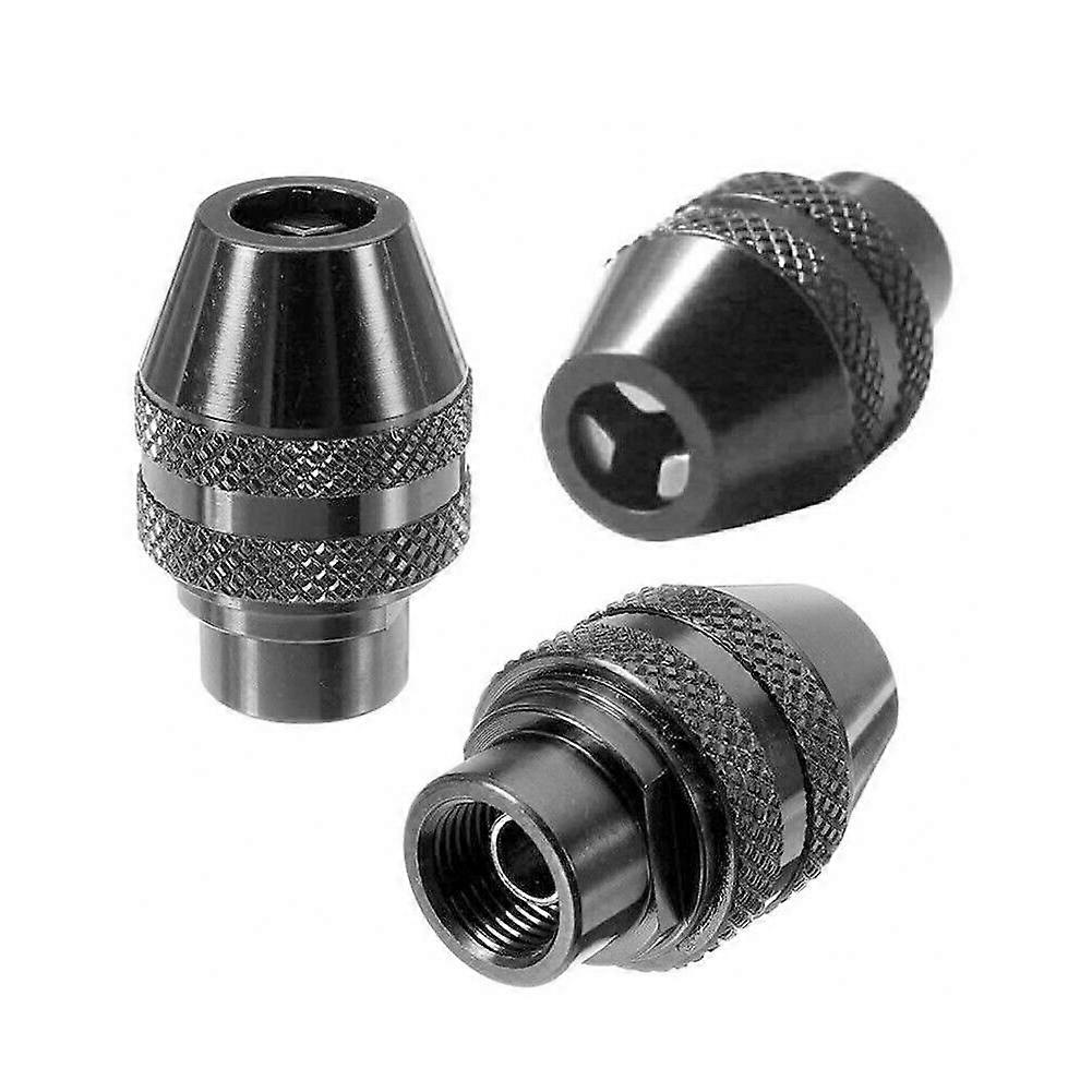 Universal Rotary Tool Chuck Adapter Fits 1/32 and 1/8 Shanks No Wrench Needed Durable Carbon Steel For Grinders