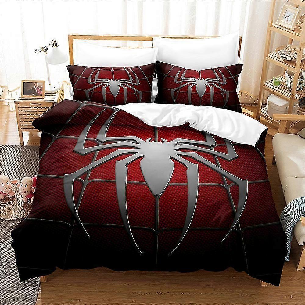 Digitálně tištěné třídílné ložní prádlo Spiderman Boys Marvel Amazon Cross-Border 3D povlečení P 140*210 JJM