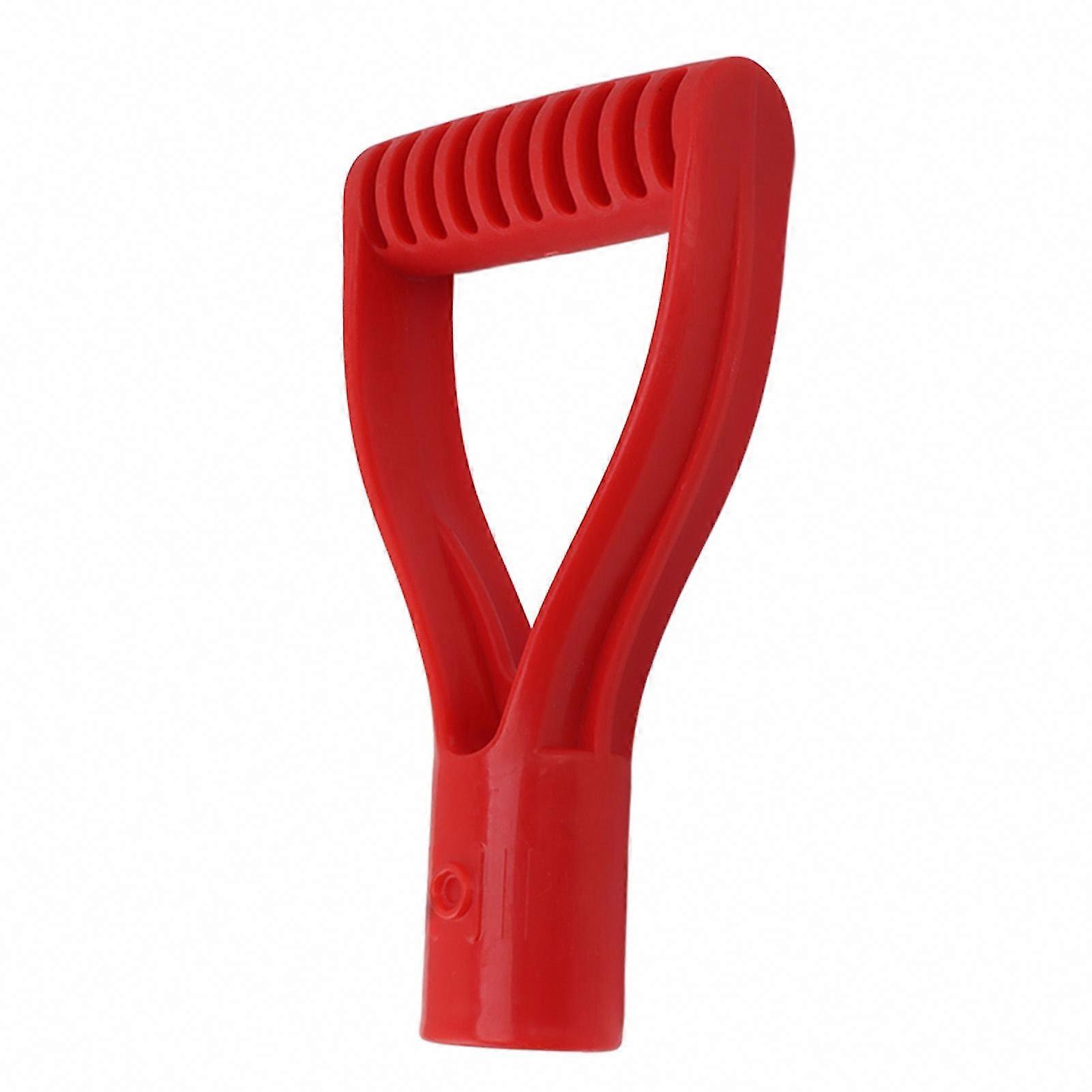 32mm Plastic D-Grip Spade Handle Replacement for Snow Shovel, Digging & Raking Tools (Red)