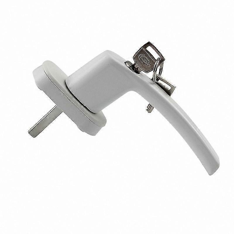 Lockable Window Handle with Child Safety Lock - Secure White Window Solution