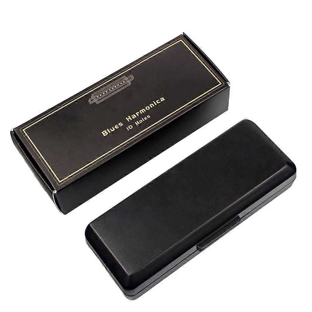 10 Holes 20 Tones Blues Harmonica Mouth Organ Key of C with Storage Case for Kids Beginners Students Musical Gift