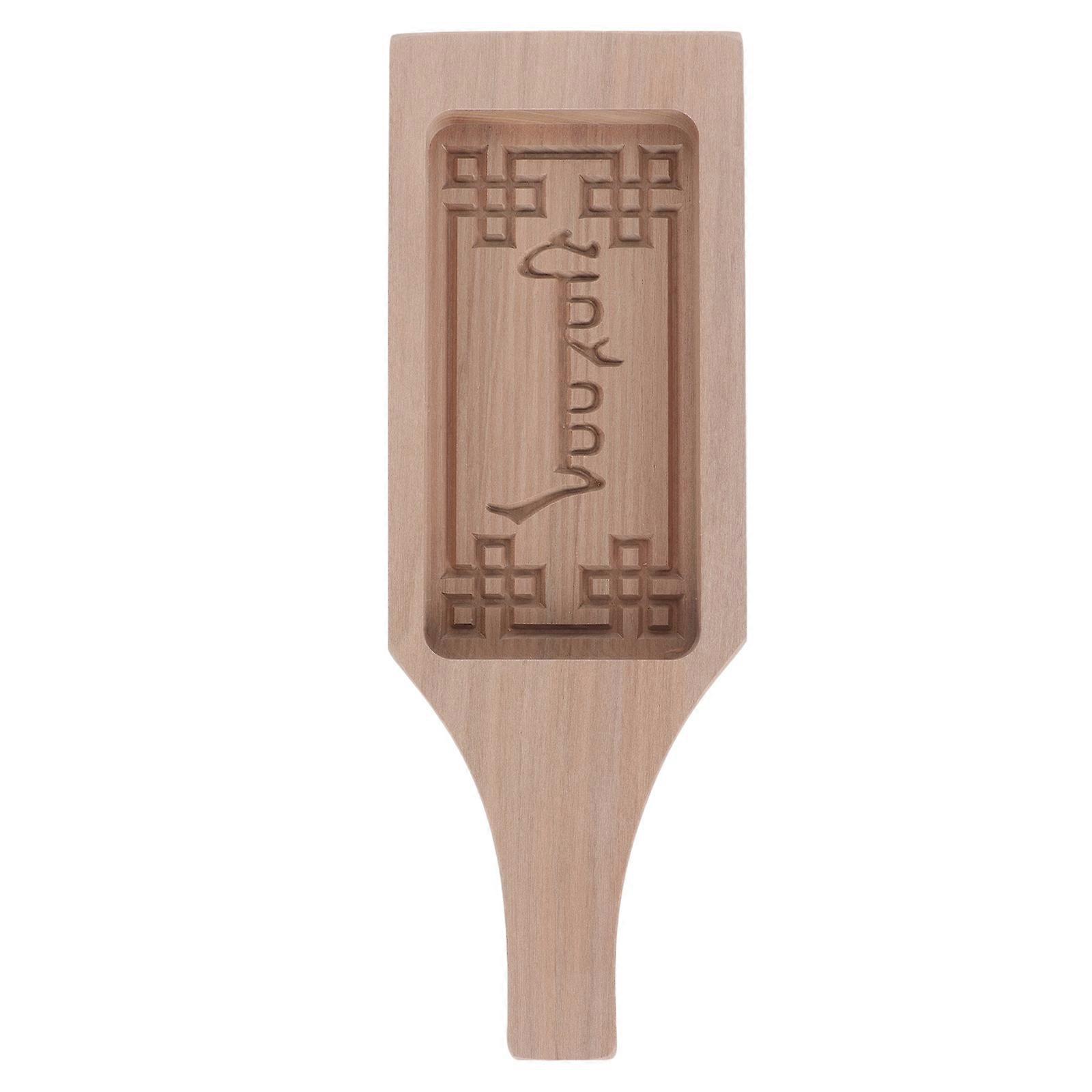 Cookie Mold Wooden Milk Curd Making Mold Household Baking Tool Khaki for Home Users 1Pc