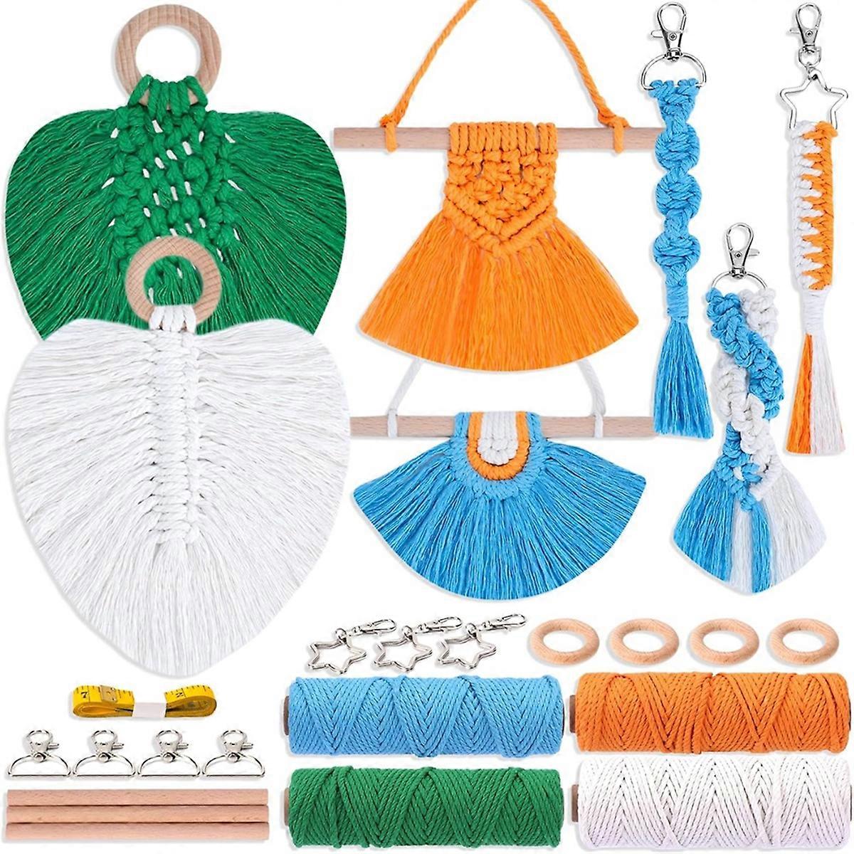 Macrame Kit for Kids&Adults Beginners,for Christmas-Colorful 3mm Cord