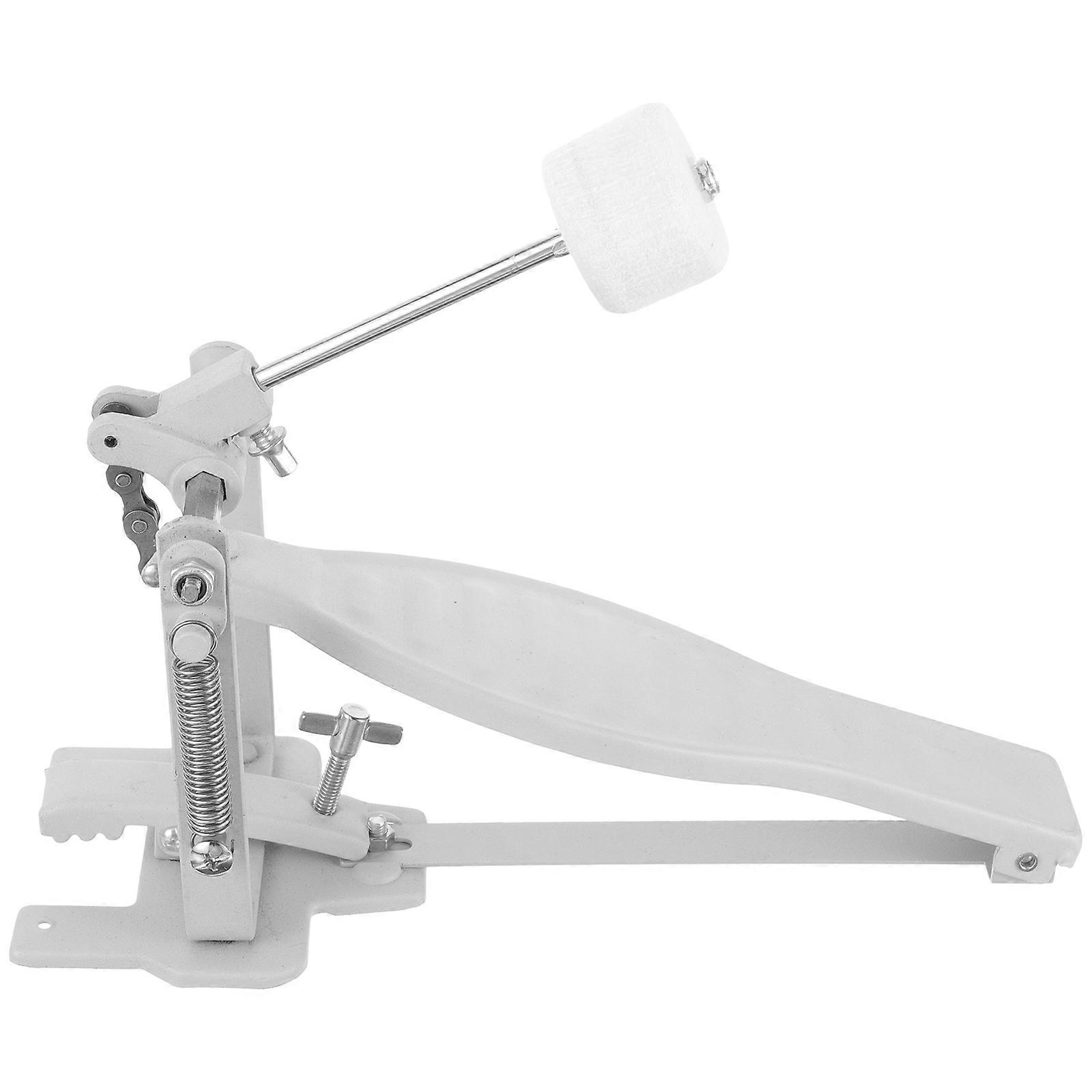 Bass Drum Foot Pedal Connector Single Pedal for Drum Accessory with Adjustable Angle Silver 1Pcs