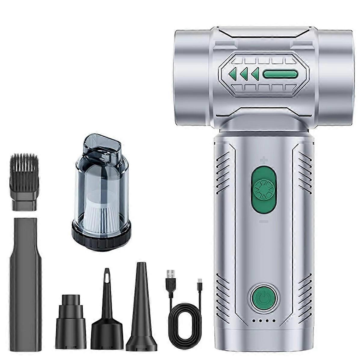 2 in 1 Car Wireless Handheld Turbofan 3 Gears Adjustable 4500Pa 100000 RPM High Speed Vacuum Blower