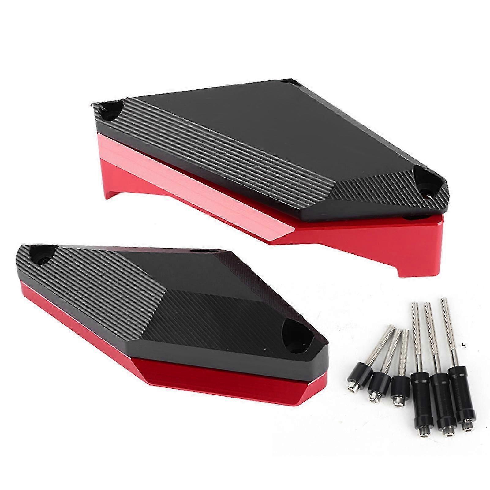 オートバイエンジンクラッシュガードアンチコリジョンフレーム保護スライダーフィットヤマハFZS600 XJ6 FZ6(赤)