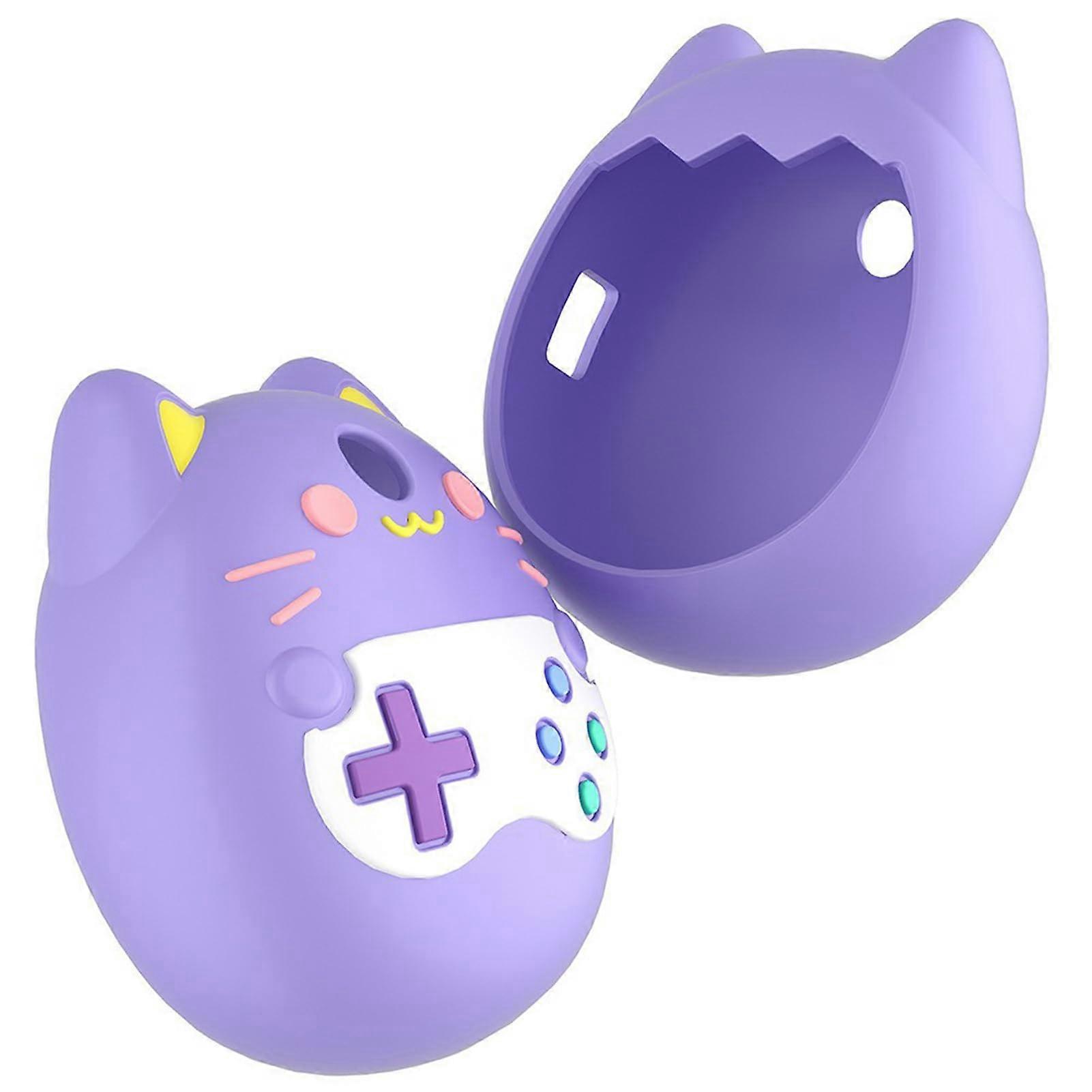 Silicone Protective Case for Tamagotchi Electronic Pet Device – Soft Shockproof Cover with Strap in Purple