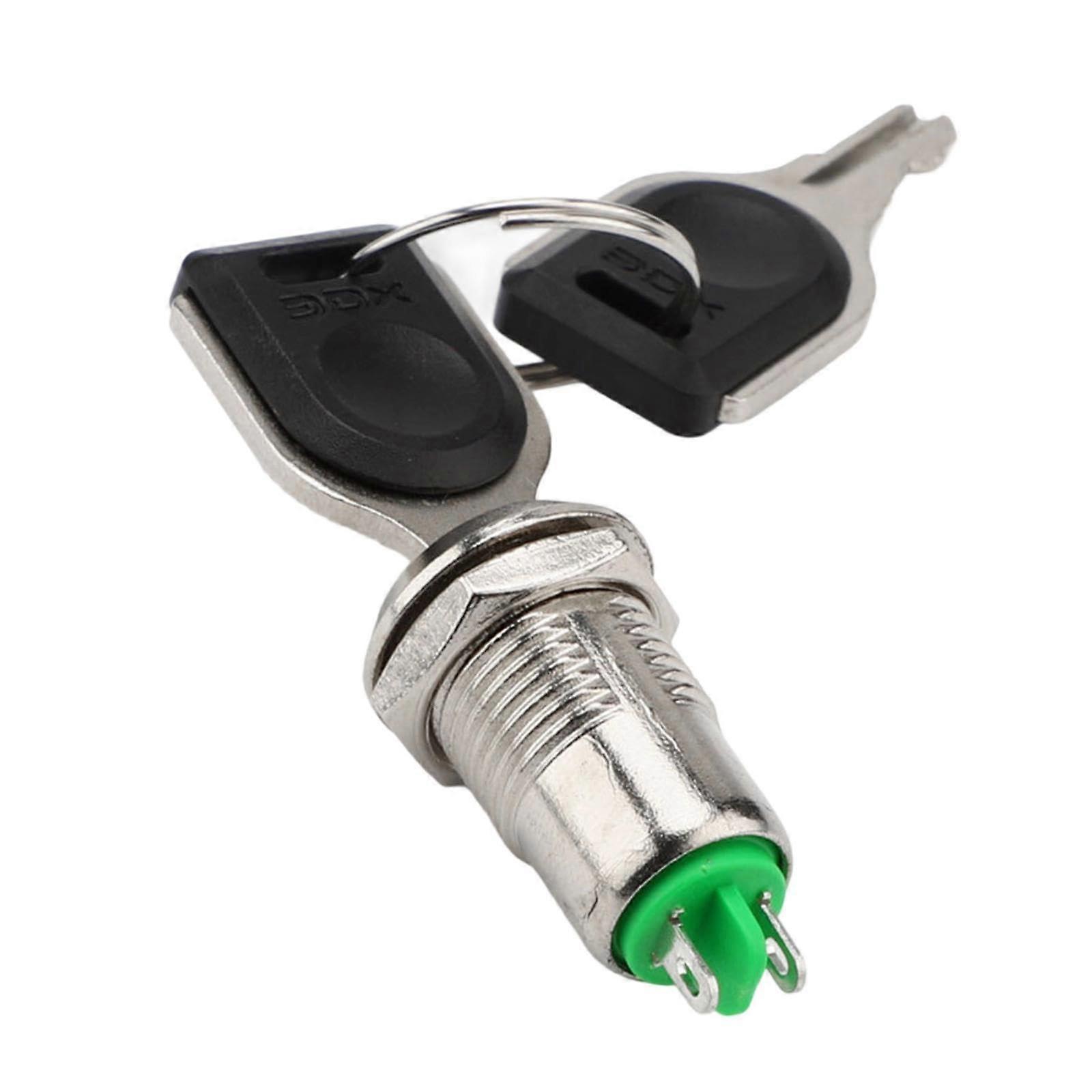 Electronic Switch On Off Key Lock 12mm, Multifunctional, 2 Keys, 2 Positions, Secure, For Auto, Electric Bikes, GoKarts
