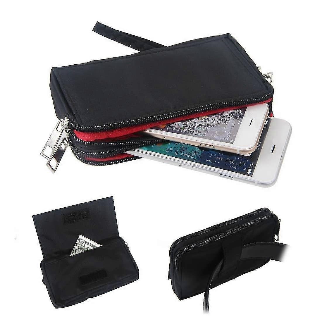 Multipurpose Horizontal Belt Case with Zip Closure and Hand Strap f...