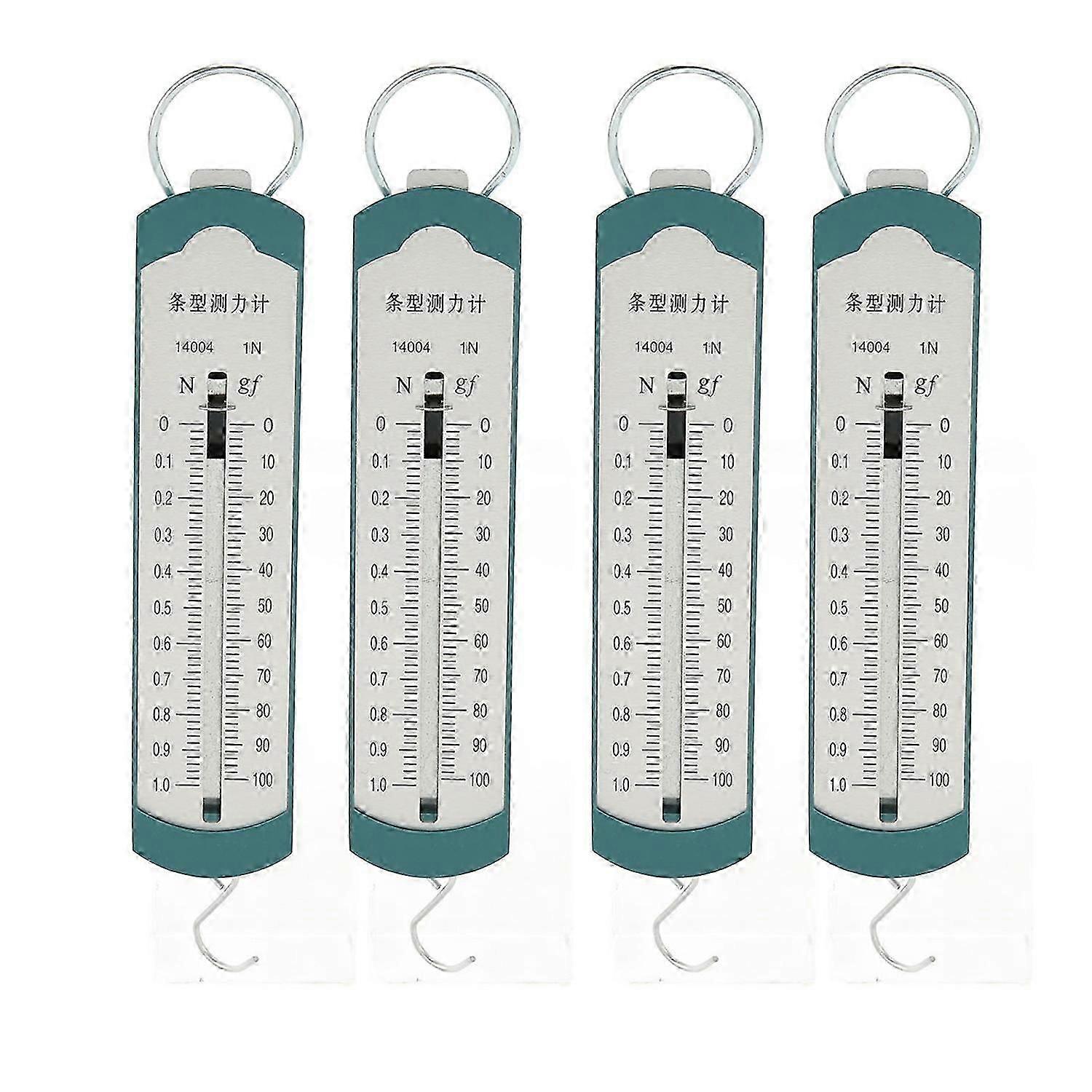 4pcs Spring Dynamometer Professional High Accuracy Bar Portable Spring Scale for Student Physics Exp