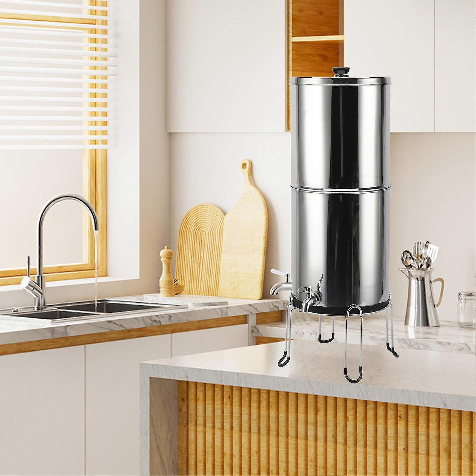 Countertop Stainless Steel Gravity Water Filter System 2.9GAL