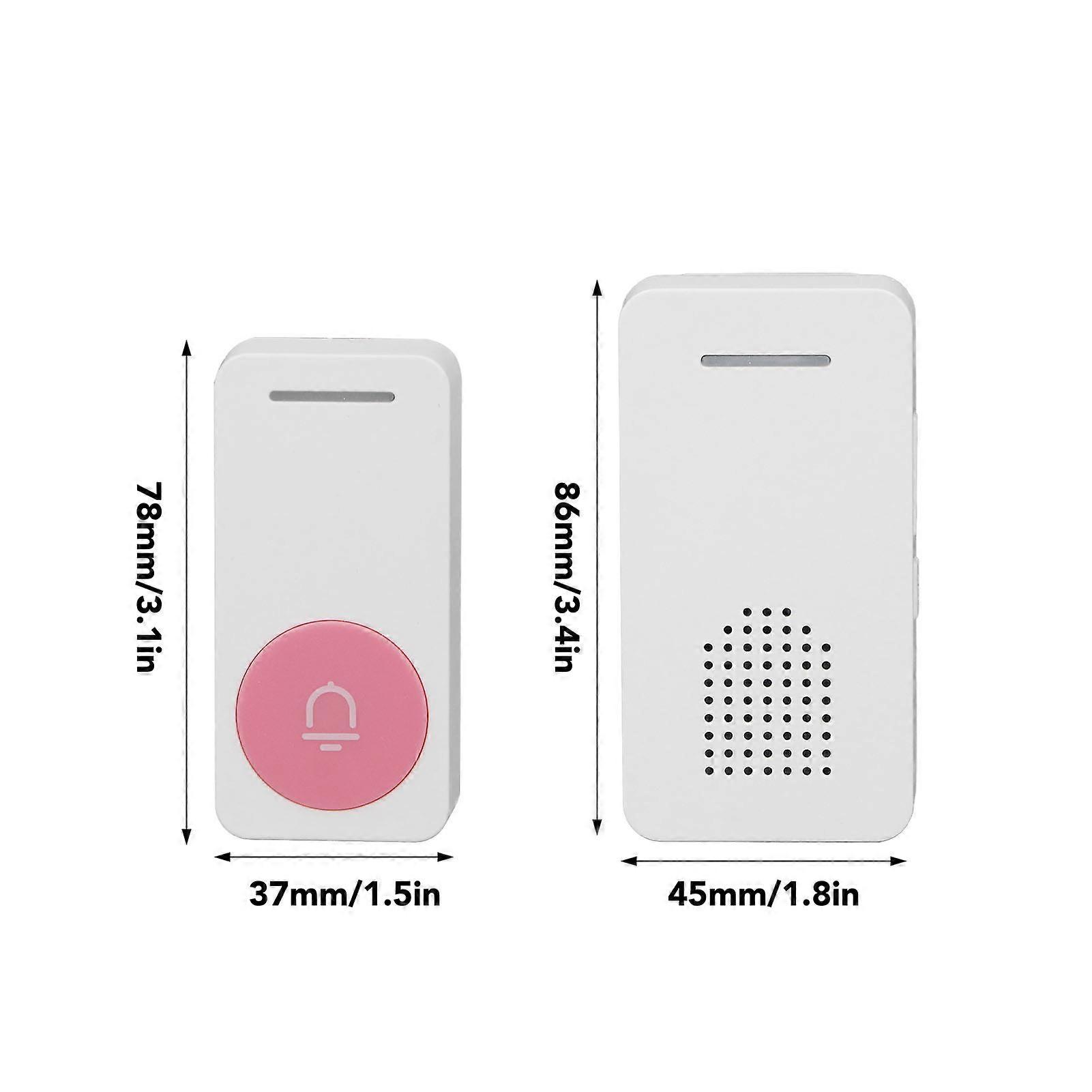 Wireless Doorbell Kit 5 Volume Levels 200m Range ABS Material