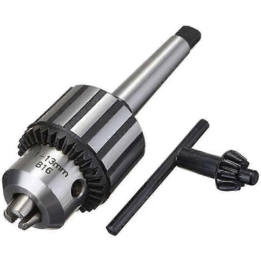 Heavy Duty Drill Chuck with MT2 Morse Taper 2 Tool Holder and K32 Key, High Capacity