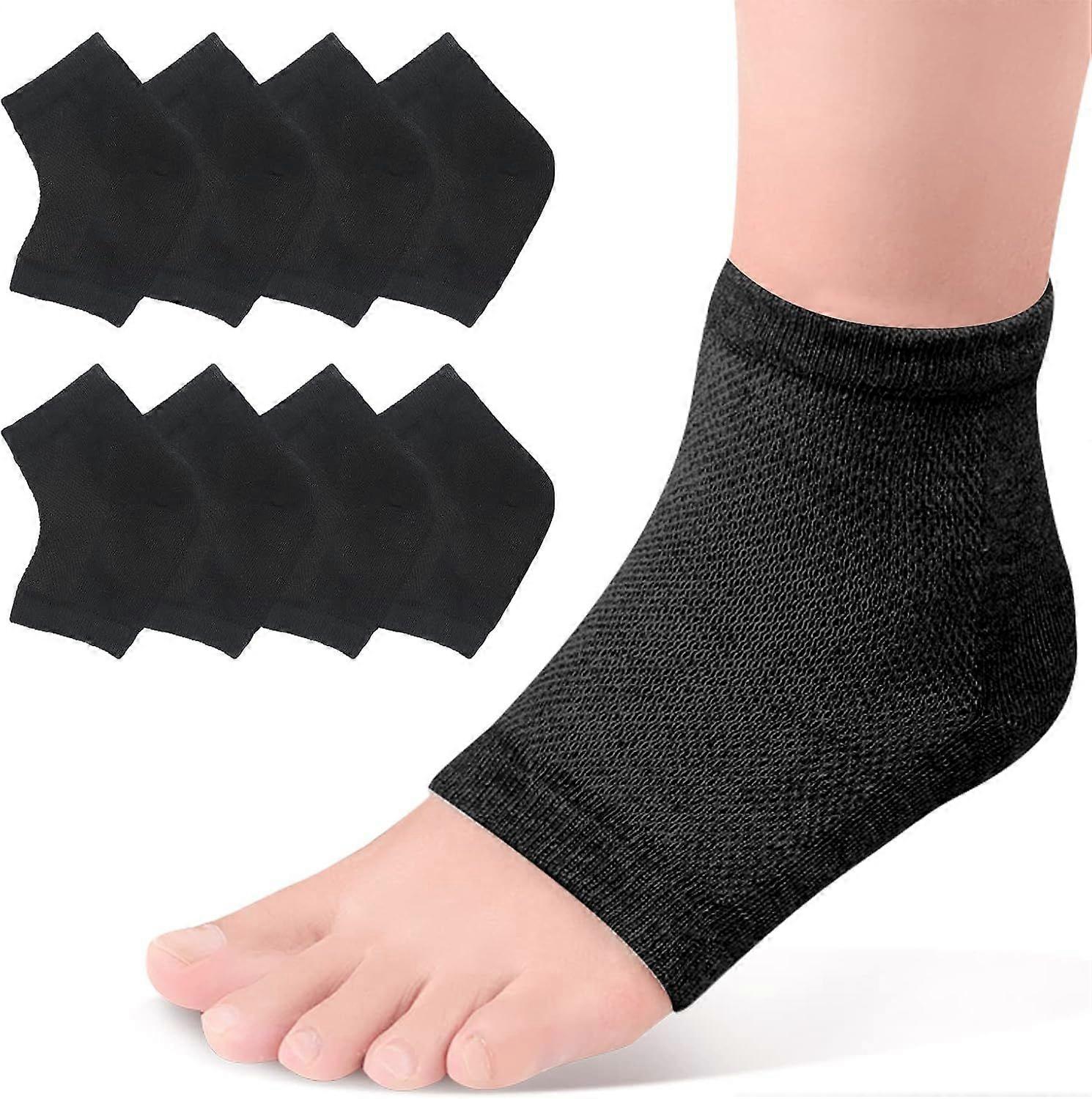 Moisturizing Heel Socks Linked Open Toe for Cracked Dry Heel, Women M
