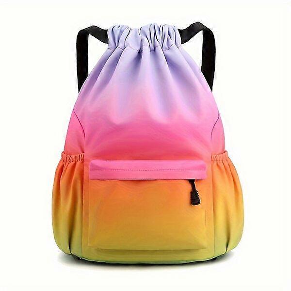 Dual-color backpack, suitable for sports and leisure with adjustable shoulder straps