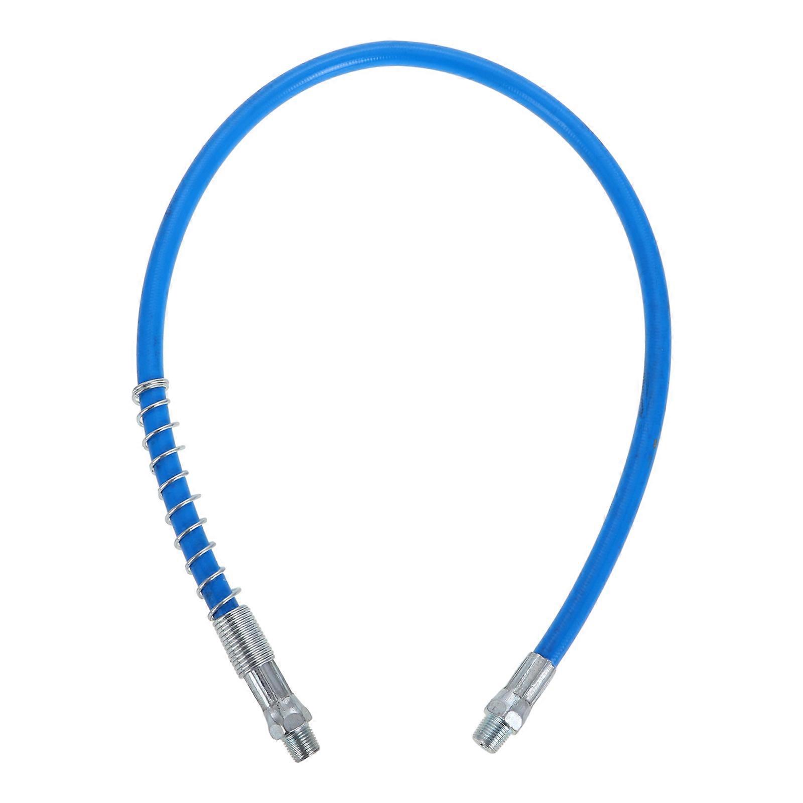 It sounds like you're describing or looking for information about a **flexible high pressure grease hose extension** used with grease injectors (also