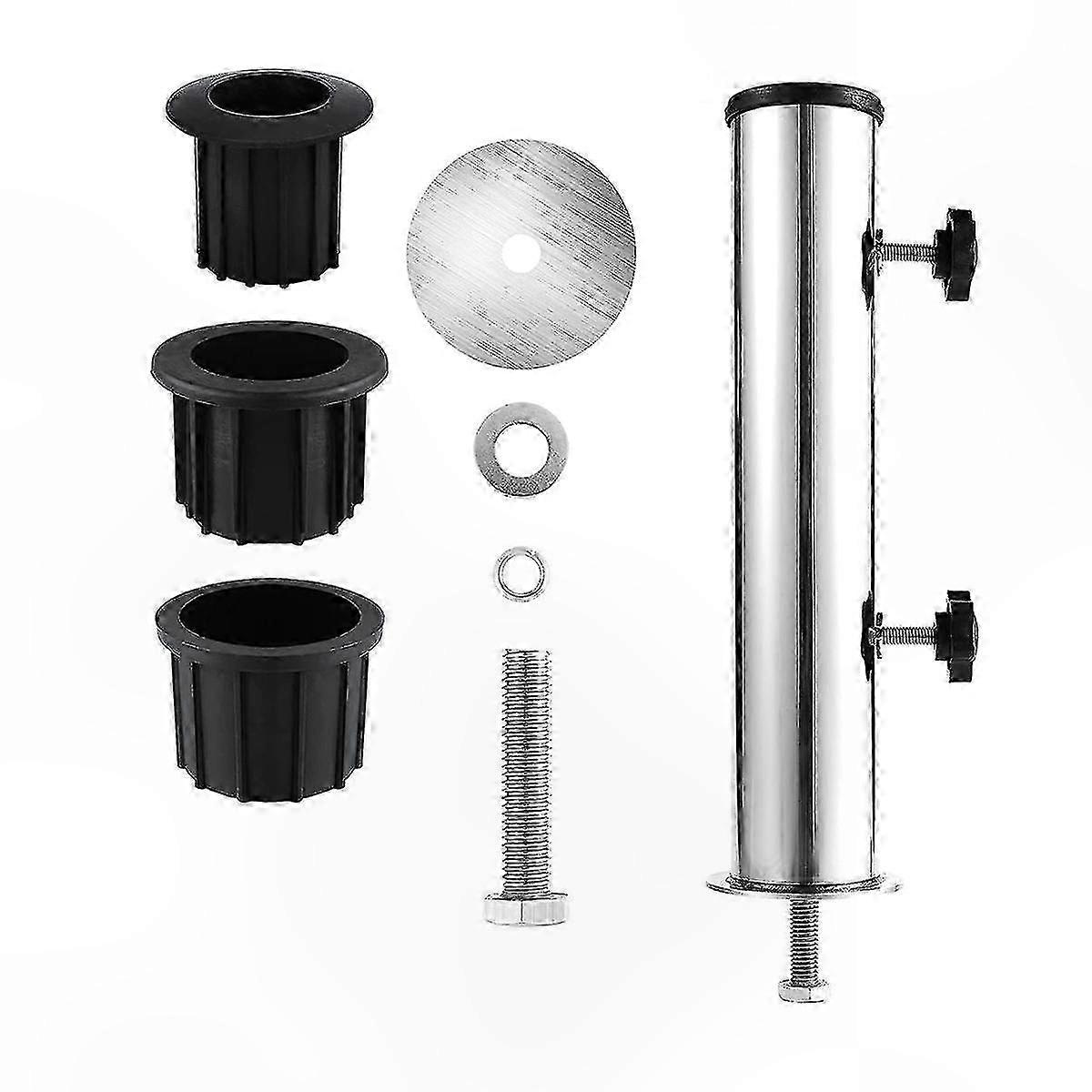 في الهواء الطلق مظلة عمود جبل حامل ، قابل للتعديل حامل قاعدة مظلة مع إدراج الأنبوب الأكمام للحديقة واستخدام الفناء