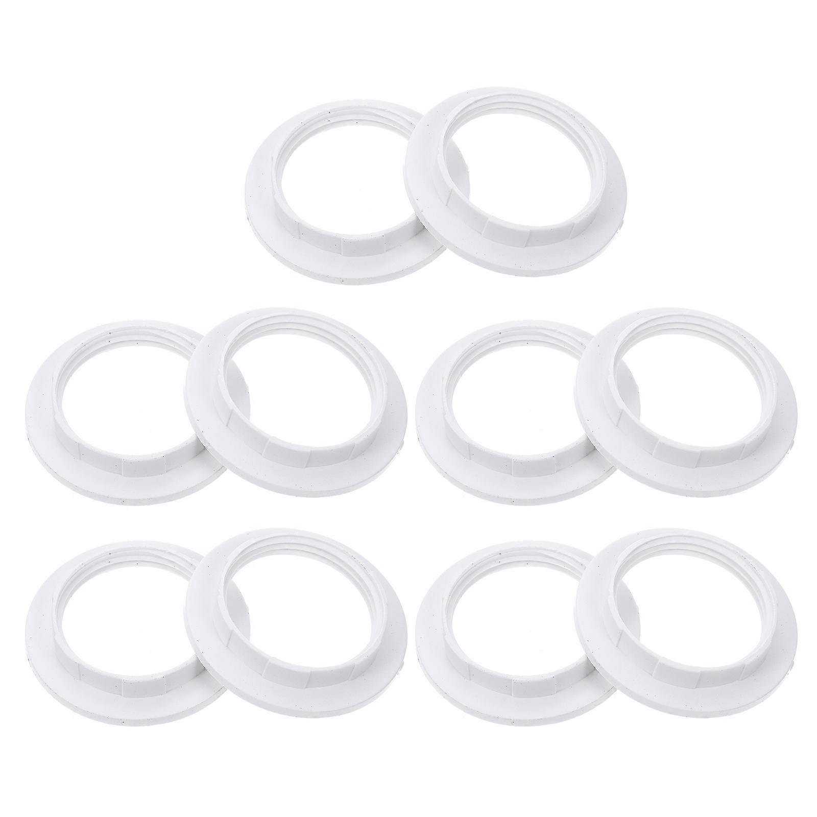 E27 Lamp Holder Ring Made of Strong Plastic for Light White Easy to Install 10 Pieces