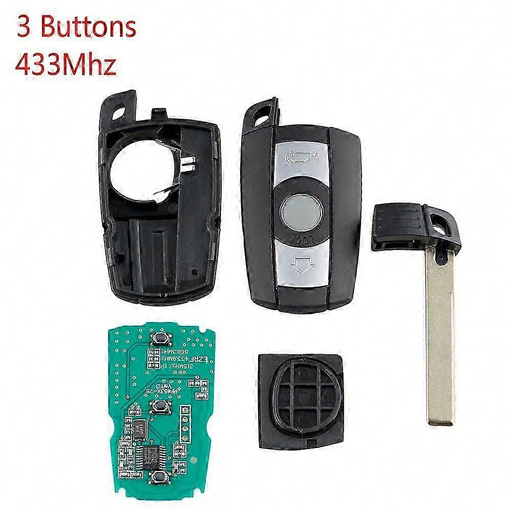 Car Smart Remote Key 3 Buttons Fit For 3/5 Series X5 X6 Cas2 Cas3 433Mhz