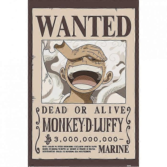 One Piece Wanted Luffy Print