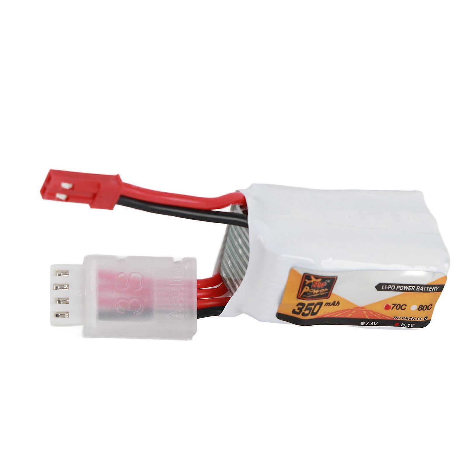 RC Lipo Battery 11.1V 70C Discharge Rate 3S JST Connector 350mAh for RC Vehicles