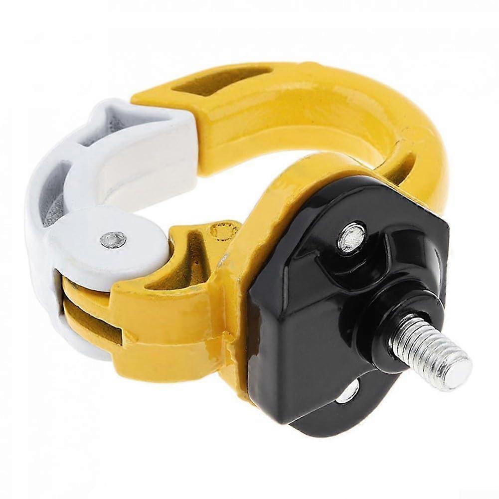 Easy Installation Aluminum Double Hook For Motorcycle Gear And Helmet Storage Yellow