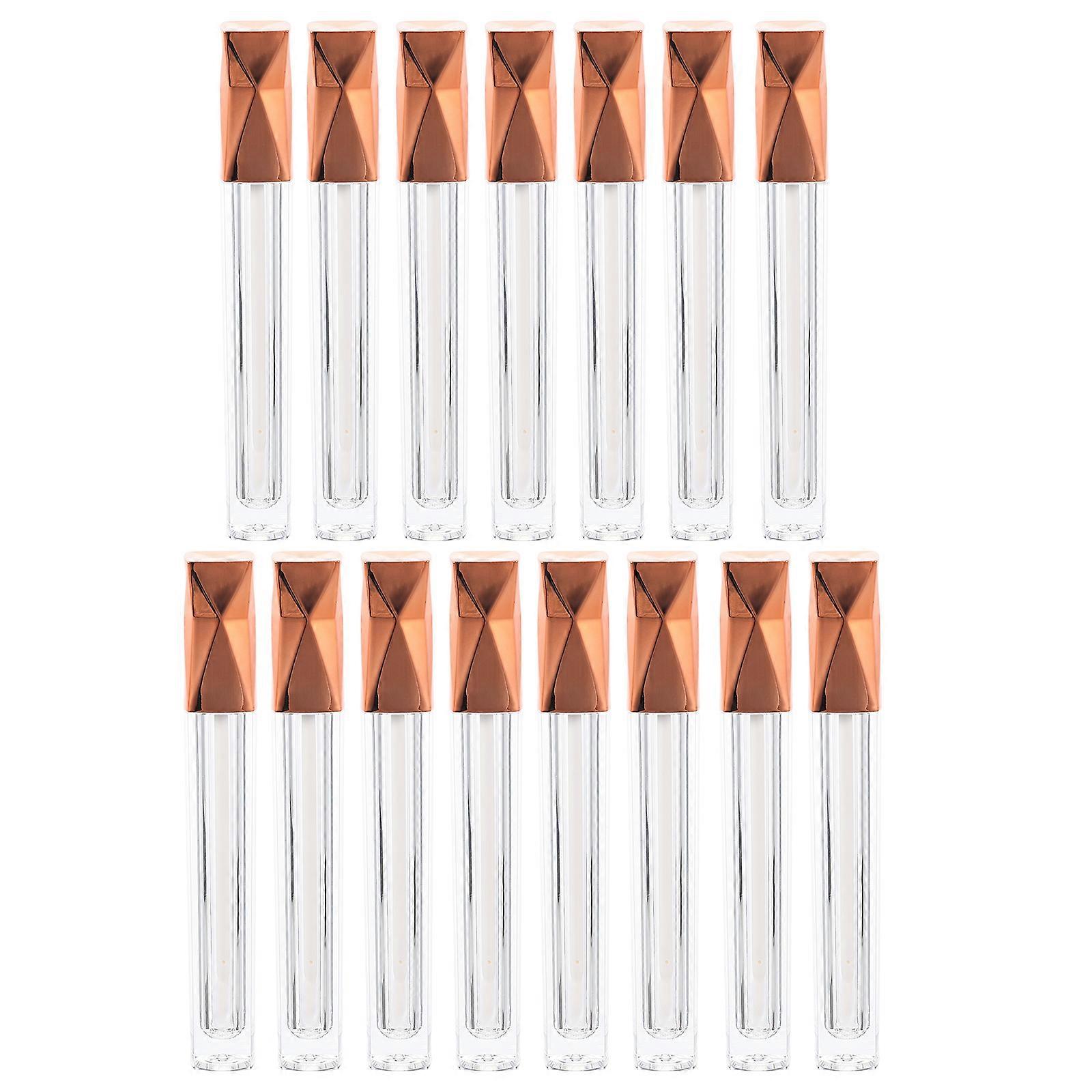 Liquid Lipstick Empty Tubes for Storage Use 15Pcs Rose Gold Refillable Bottles
