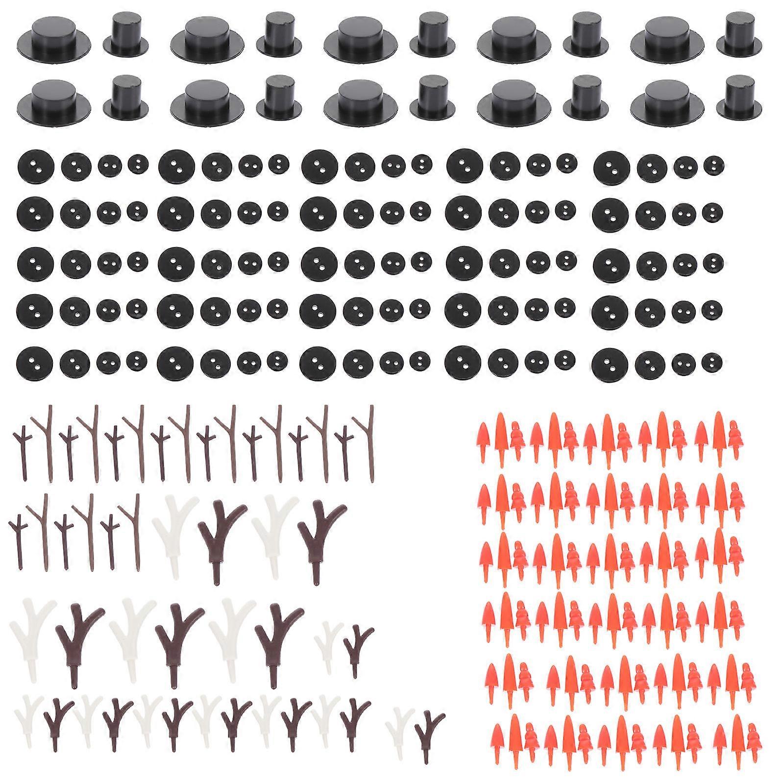 DIY Snowman Kit Plastic Snowman Nose for Decoration Use 1Set