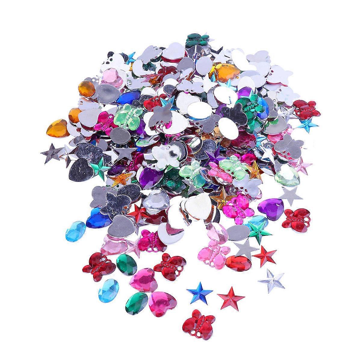 Craft Crystals Acrylic Drill Accessories for Kids 2Pcs 1 Bag Colorful Material