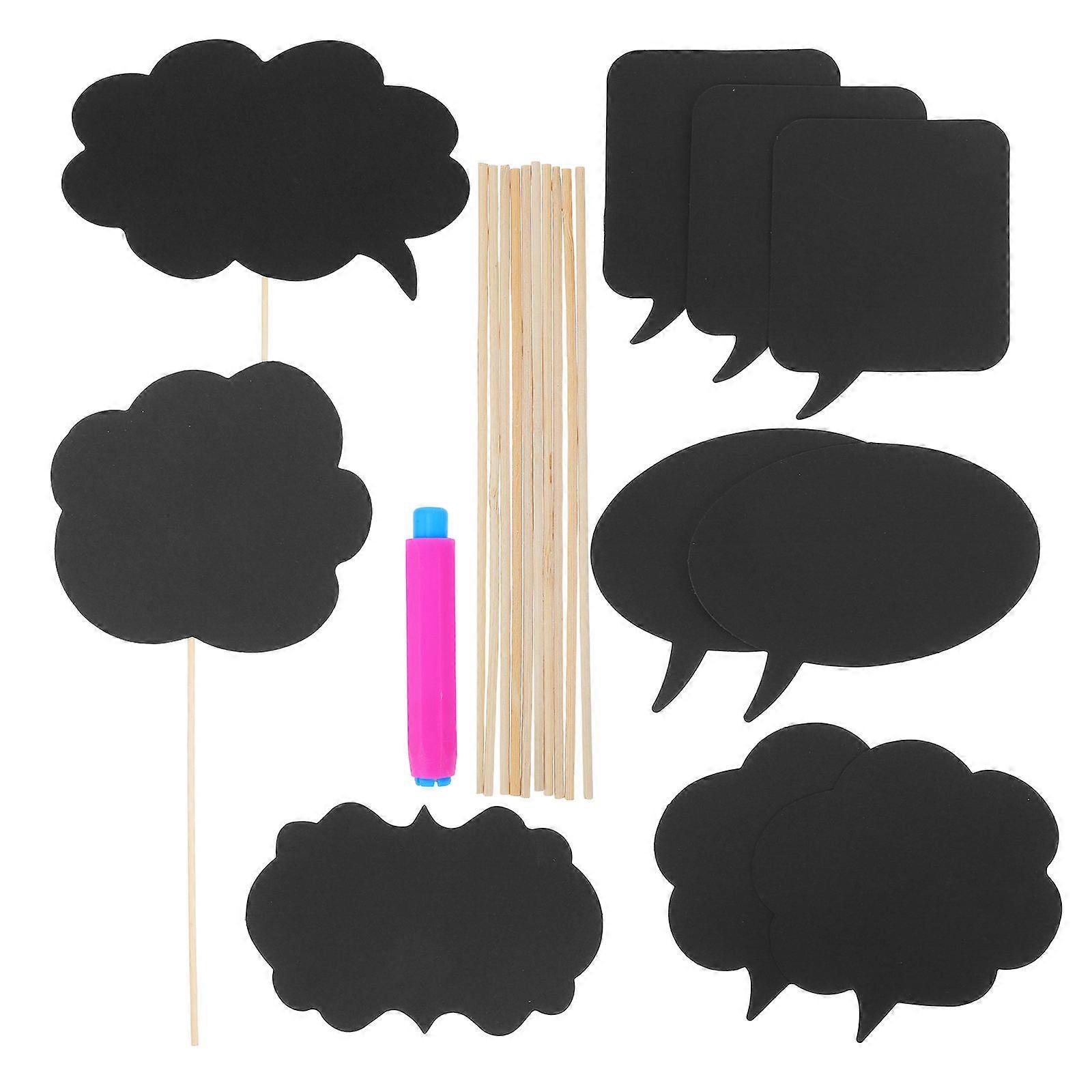 Black Wedding Card for Decor 2Sets DIY Writable Photo Booth Props