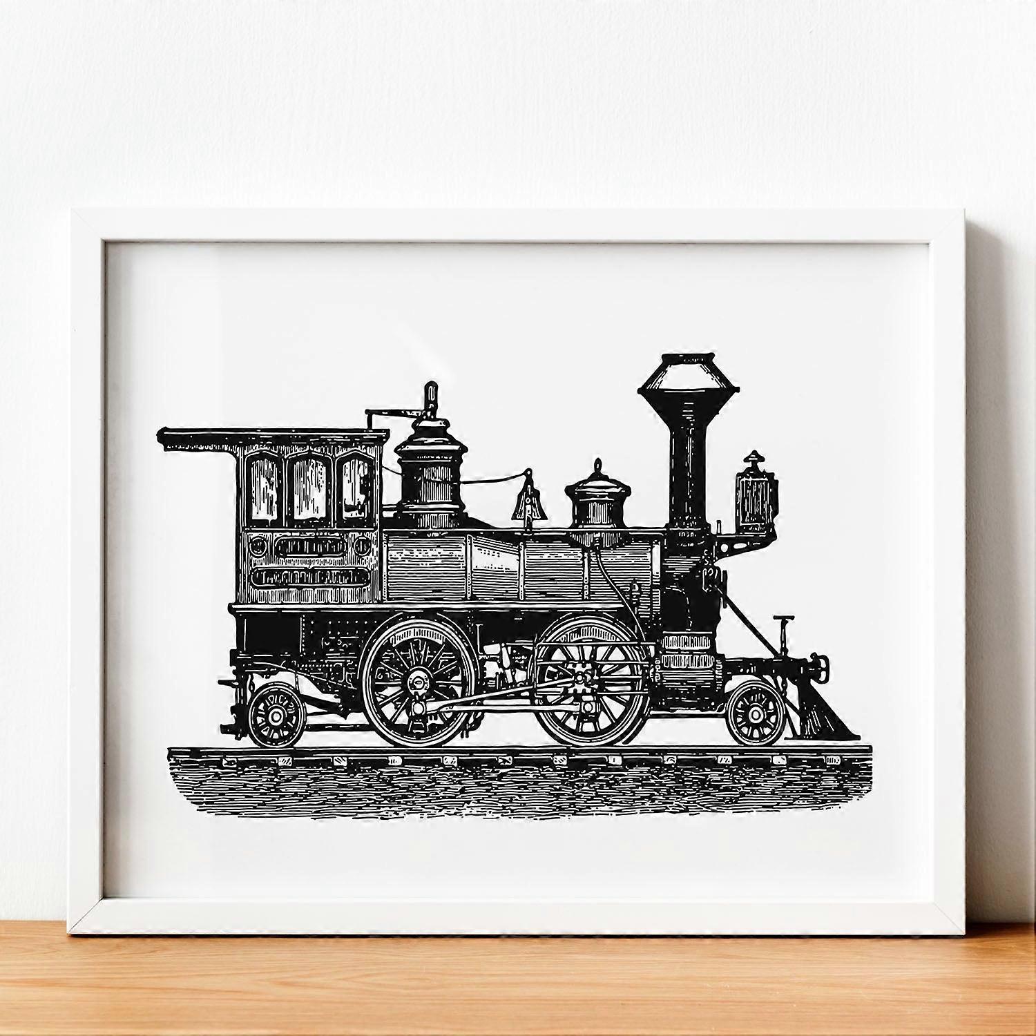 Imprimé de locomotive vintage