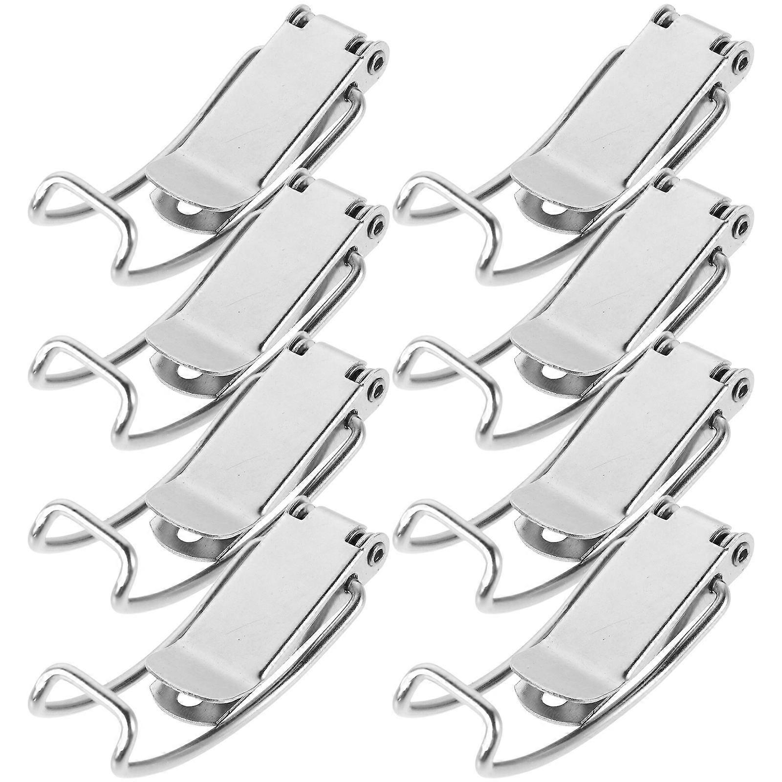 Buckle Latch for Sealed Containers 8Pcs Silver Iron Versatile Use Spring Release Latch for Home Use